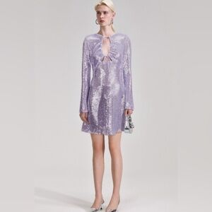 SELF-PORTRAIT Sequined Cutout Mini Dress, brand new without tags, never worn.